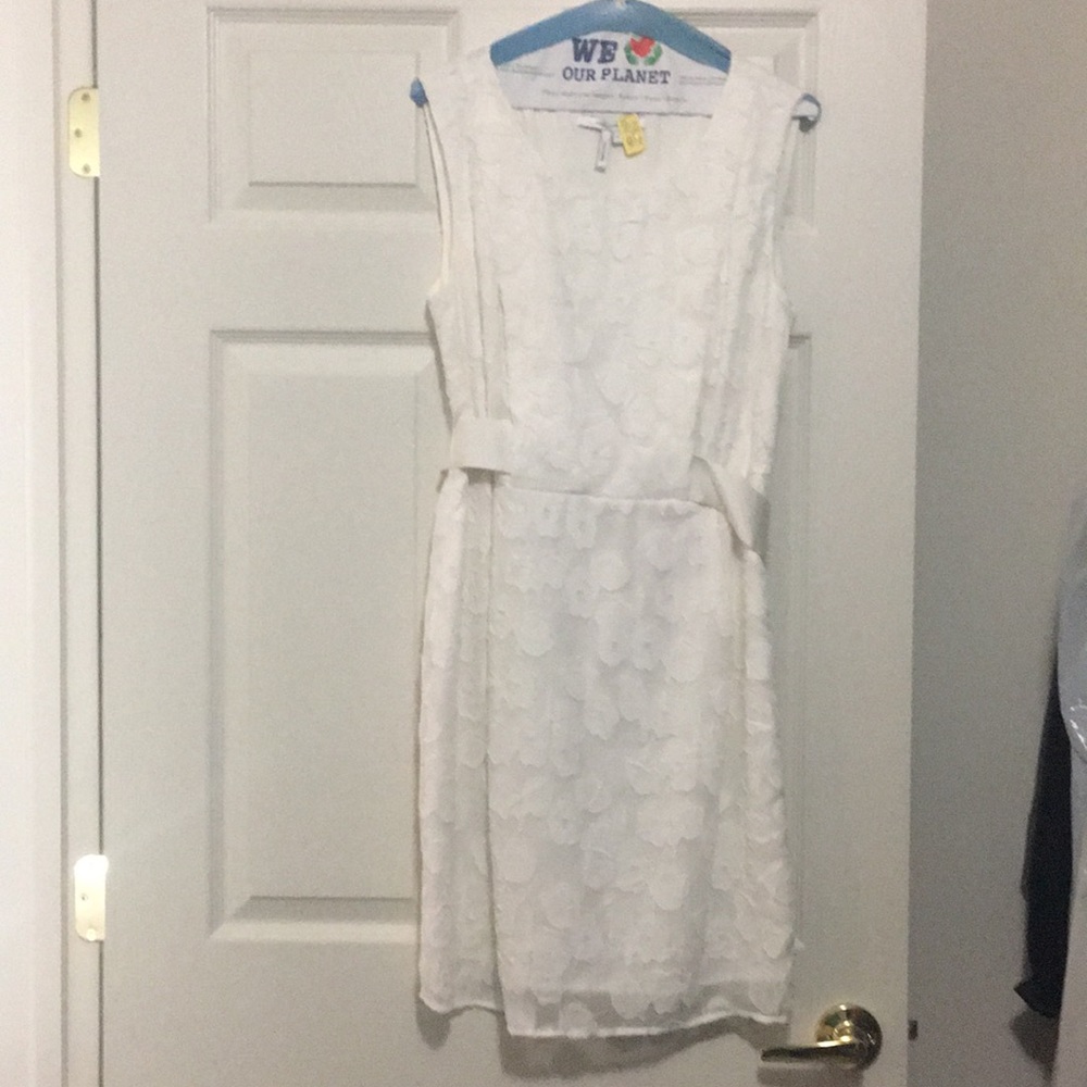 Max and Cleo white dress with belt